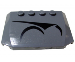 Wedge 4 x 6 x 2/3 Triple Curved with Magna Guard Symbols Right Pattern (Sticker) - Set 7673