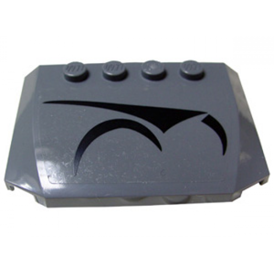 Wedge 4 x 6 x 2/3 Triple Curved with Magna Guard Symbols Right Pattern (Sticker) - Set 7673