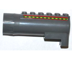 Vehicle Air Blast Receiver (Racers) with Red Lines and Green and Lime Stripes Pattern on Both Sides (Stickers) - Set 7967