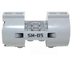 Cylinder 3 x 6 x 2 2/3 Horizontal - Square Connections with Black Vents and 'SM-05' Pattern Model Right Side (Sticker) - Set 70724