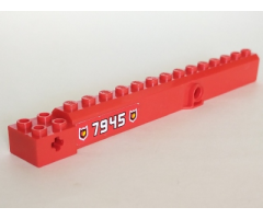 Crane Arm Outside, Wide with Pin Hole at Mid-Point with 7945 & Fire Logo both sides Pattern (Stickers) - Set 7945