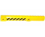 Crane Arm Outside, Wide with Pin Hole at Mid-Point with Black and Yellow Danger Stripes Pattern Between Holes on Both Sides (Stickers) - Set 60109