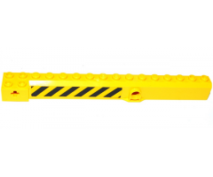 Crane Arm Outside, Wide with Pin Hole at Mid-Point with Black and Yellow Danger Stripes Pattern Between Holes on Both Sides (Stickers) - Set 60109