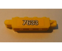 Hinge Brick 1 x 4 Locking, 9 Teeth with '7633' Pattern on Both Sides (Stickers) - Set 7633