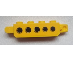 Hinge Brick 1 x 4 Locking, 9 Teeth with 5 Holes Pattern on Both Sides (Stickers) - Set 9486