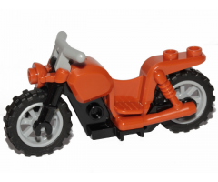 Riding Cycle Motorcycle Chopper with Black Frame, Light Bluish Gray Wheels and Handlebars