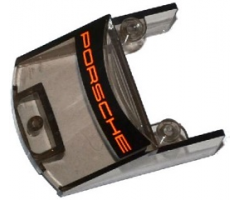 Windscreen 5 x 4 x 1 1/3 with Orange 'PORSCHE' on Black Background Pattern (Sticker) - Set 75912