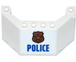 Windscreen 5 x 8 x 2 with Copper Badge and Blue 'POLICE' Pattern (Sticker) - Set 60129