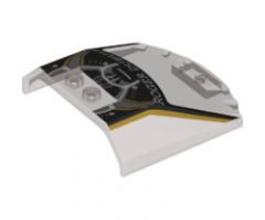Windscreen 6 x 6 x 1 1/3 with 'ROGER DUBUIS' and Black, Gold and White Lamborghini Huracán Pattern