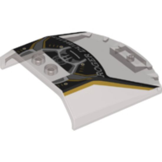 Windscreen 6 x 6 x 1 1/3 with 'ROGER DUBUIS' and Black, Gold and White Lamborghini Huracán Pattern