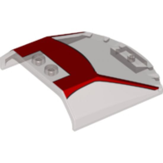 Windscreen 6 x 6 x 1 1/3 with Red Ferrari F8 Tributo Pattern