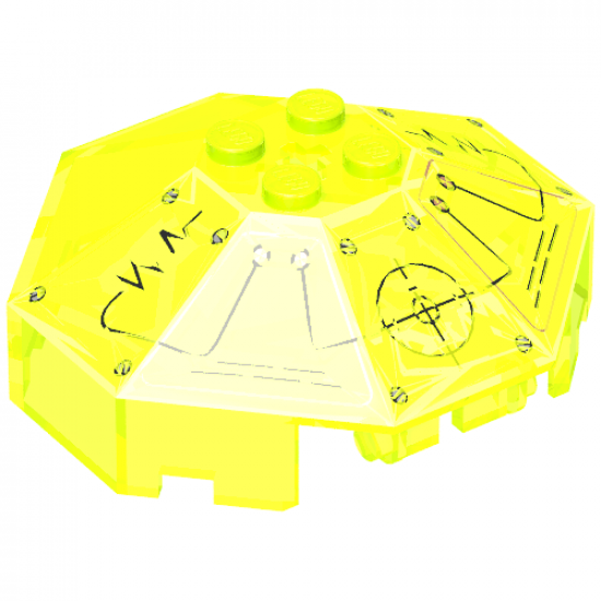 Windscreen 6 x 6 Octagonal Canopy with Axle Hole and Insectoids Pattern - Set 6977