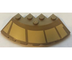 Brick, Round Corner 6 x 6 with Slope 33 Edge, Facet Cutout with Tan Starhopper Markings Pattern Model Right Side (Sticker) - Set 75024