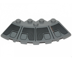 Brick, Round Corner 6 x 6 with Slope 33 Edge, Facet Cutout with SW Plates and Vents Pattern (Sticker) - Set 75216