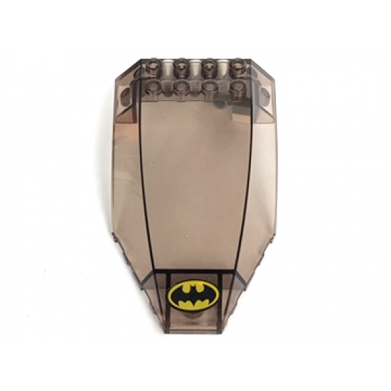 Windscreen 10 x 6 x 2 Curved with Batman Logo Pattern (Sticker)