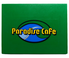 Slope 10 6 x 8 with 'Paradise Cafe' Pattern (Sticker) - Set 4644