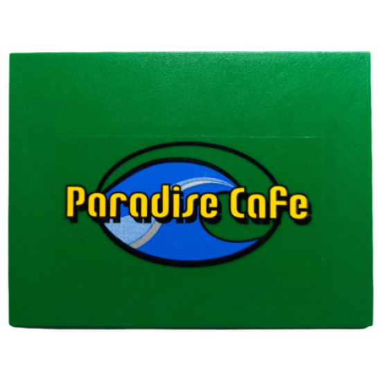 Slope 10 6 x 8 with 'Paradise Cafe' Pattern (Sticker) - Set 4644