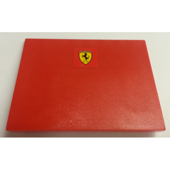 Slope 10 6 x 8 with Ferrari Logo Pattern (Sticker) - Set 8654