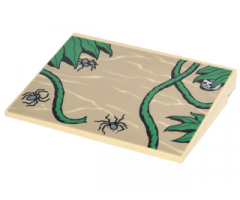 Slope 10 6 x 8 with Spiders and Vines Pattern (Sticker) - Set 7623