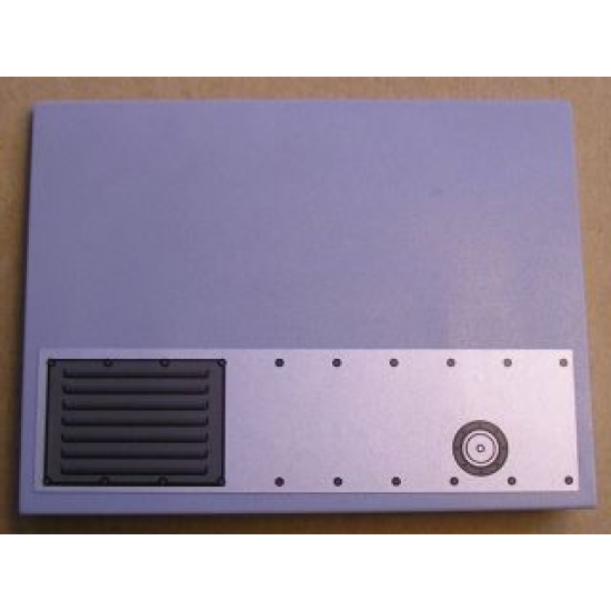 Slope 10 6 x 8 with Air Vent and Rivets Pattern Model Right (Sticker) - Set 8635