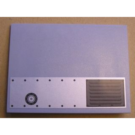 Slope 10 6 x 8 with Air Vent and Rivets Pattern Model Left (Sticker) - Set 8635