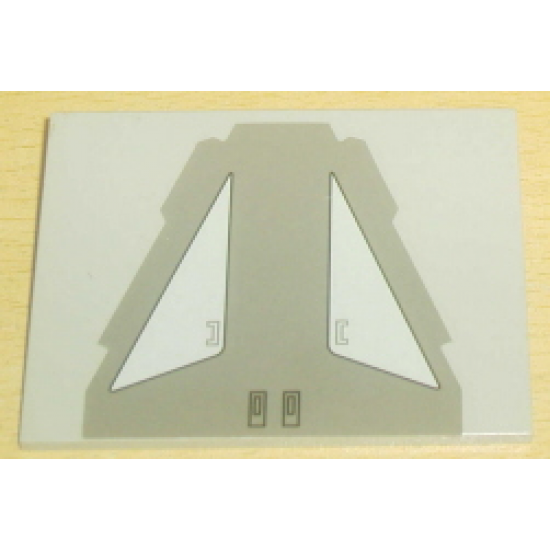 Slope 10 6 x 8 with SW AT-TE Back Armor Plate Pattern (Sticker) - Set 4482