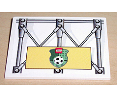 Slope 10 6 x 8 with Girders and Lego Soccer Logo Pattern (Sticker) - Set 3403