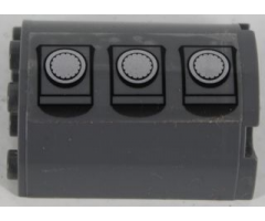 Cylinder Half 2 x 4 x 4 with 3 Gas Tank Hatches Pattern Model Right Side (Sticker) - Set 7683
