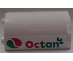 Cylinder Half 2 x 4 x 4 with Octan Logo Pattern on both Sides (Stickers) - Set 60052