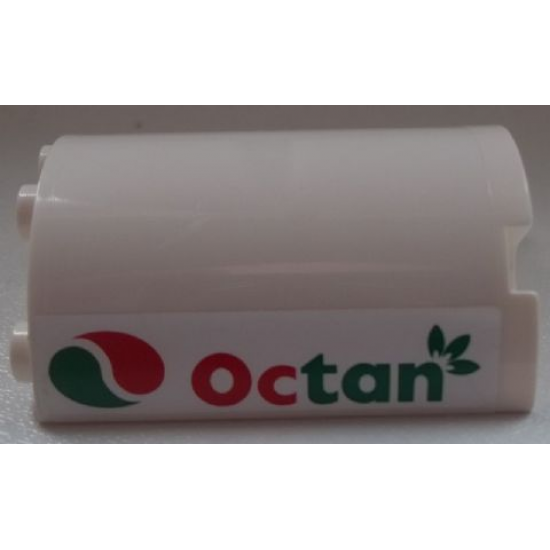 Cylinder Half 2 x 4 x 4 with Octan Logo Pattern on both Sides (Stickers) - Set 60052