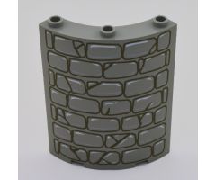 Cylinder Quarter 4 x 4 x 6 with Stone Wall Pattern