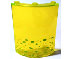 Cylinder Quarter 4 x 4 x 6 with Lime Bubbles Pattern Right (Sticker) - Set 79119