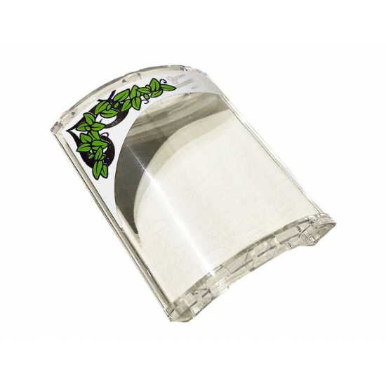 Cylinder Quarter 4 x 4 x 6 with Leaves and Scissors Pattern (Sticker) - Set 41391