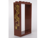 Door, Frame 2 x 4 x 6 with Gold Dragon Pattern Model Right Side (Sticker) - Set 70617