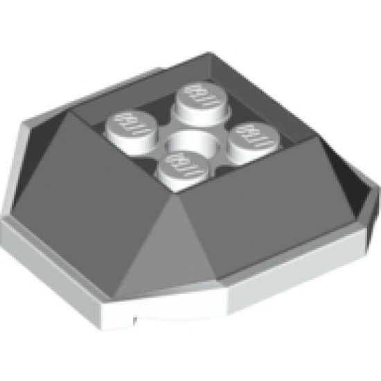 Shell, 4 Studs Inside and Hole with Dark Bluish Gray Pattern
