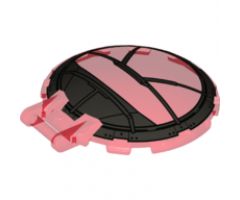 Dish 6 x 6 Inverted - No Studs with Bar Handle with SW Sith TIE Fighter Cockpit Pattern