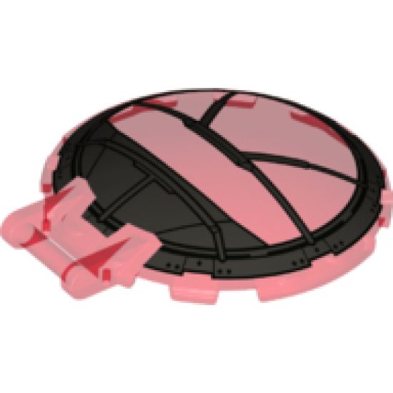 Dish 6 x 6 Inverted - No Studs with Bar Handle with SW Sith TIE Fighter Cockpit Pattern
