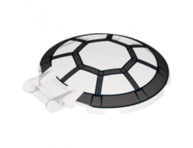 Dish 6 x 6 Inverted - No Studs with Bar Handle with SW 8 Spoke Radial Cockpit Pattern