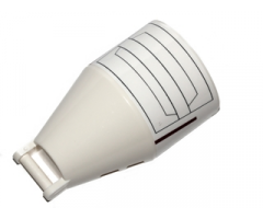 Windscreen 7 x 4 x 2 Round with Bar Handle with Black Lines and Dark Red Stripes Pattern (Sticker) - Set 75004