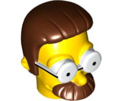 Minifigure, Head, Modified Simpsons Ned Flanders Pattern