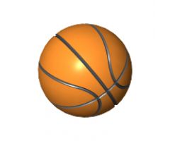 Ball Sports Basketball with Standard Lines Pattern