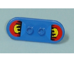 Minifigure, Utensil Skateboard with Trolley Wheel Holders with Sunset/City Skyline Pattern (Stickers) - Set 7641