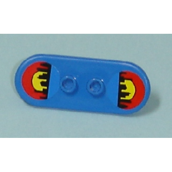 Minifigure, Utensil Skateboard with Trolley Wheel Holders with Sunset/City Skyline Pattern (Stickers) - Set 7641
