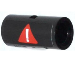 Technic, Connector Pin Round 2L with Slot with Exclamation Mark in Red Triangle Pattern (Sticker) - Set 70808