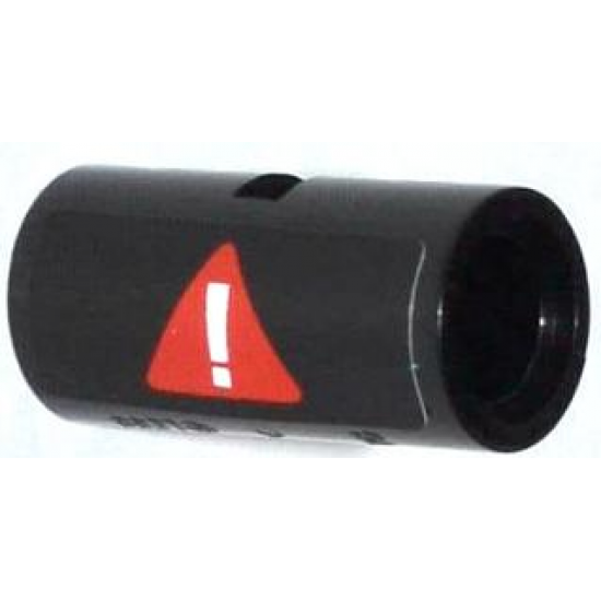 Technic, Connector Pin Round 2L with Slot with Exclamation Mark in Red Triangle Pattern (Sticker) - Set 70808