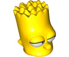 Minifigure, Head, Modified Simpsons Bart Simpson - Eyes Looking Left Pattern