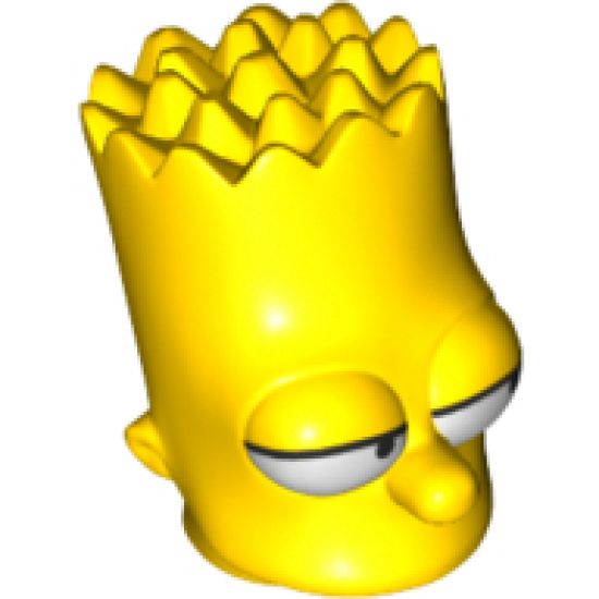 Minifigure, Head, Modified Simpsons Bart Simpson - Eyes Looking Left Pattern