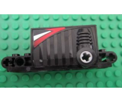 Pullback Motor 9 x 4 x 2 2/3 with Red, White and Black Pattern on Both Sides (Stickers) - Set 8381