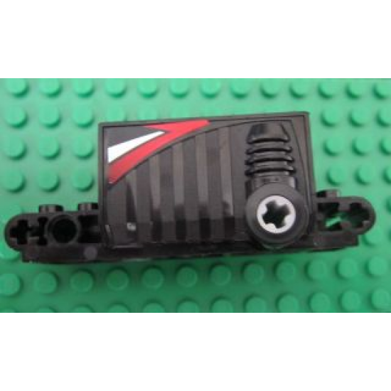Pullback Motor 9 x 4 x 2 2/3 with Red, White and Black Pattern on Both Sides (Stickers) - Set 8381