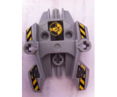 Hero Factory Shield Type 1 with Fist Facing Right and Black and Yellow Danger Stripes Pattern (Stickers) - Set 7157